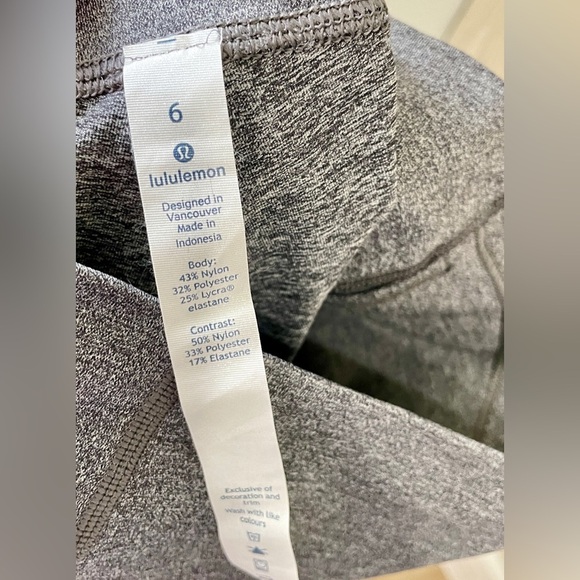 Lululemon Wunder Under Pant Hi Rise Yoga Heathered Black Special Edition Size 6 - Picture 4 of 5